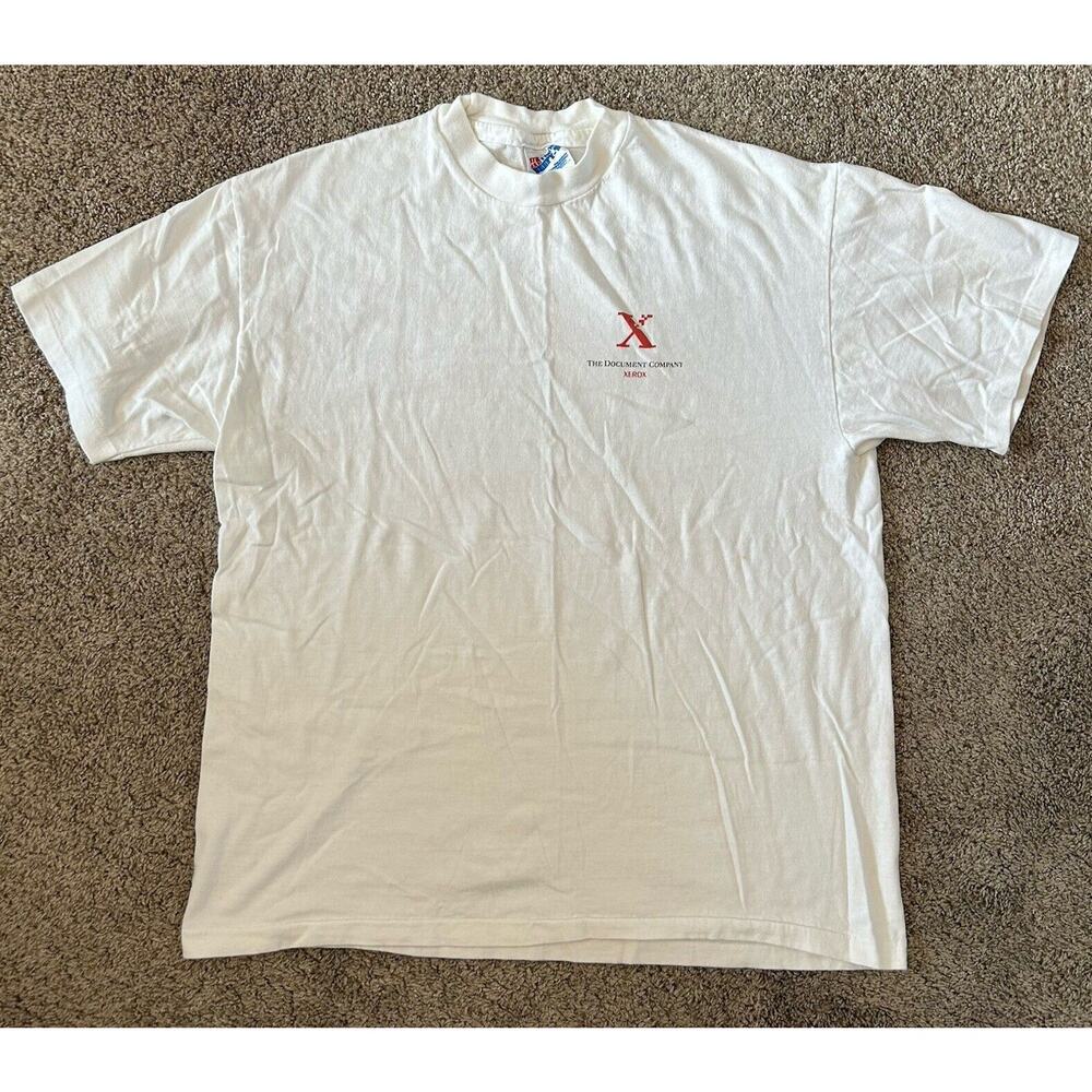 Vintage Xerox The Document Company Promo Single Stitch 90s Shirt Sz Large L Tech